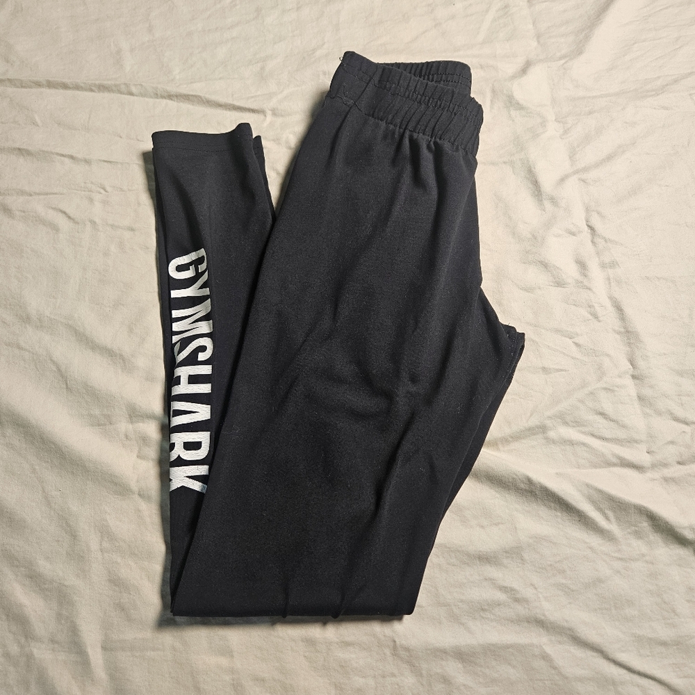 Gymshark Graphic‎ Logo Leggings Black Size Small S Mid Rise Activewear